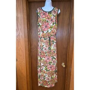 EUC‎ Liz Lange sleeveless, floral maxi dress sz M